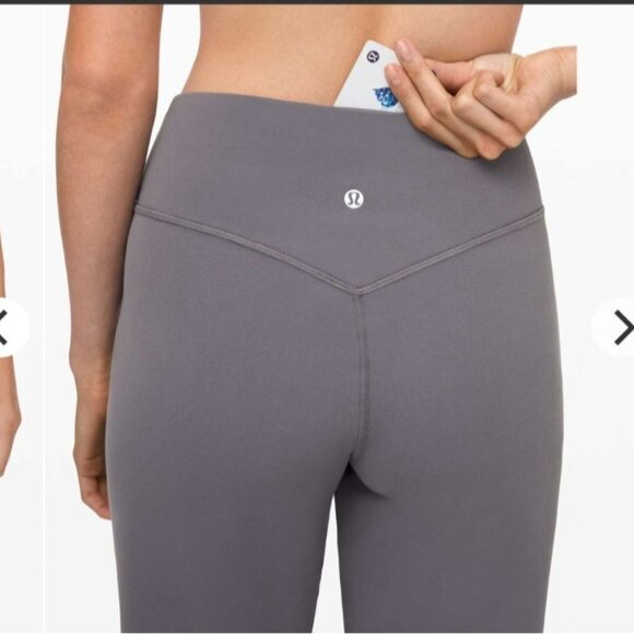 Lululemon Align Joggers Crop 23" Womens 4 Titanium Gray Yoga Pants Nulu W6ATAS - Picture 5 of 11